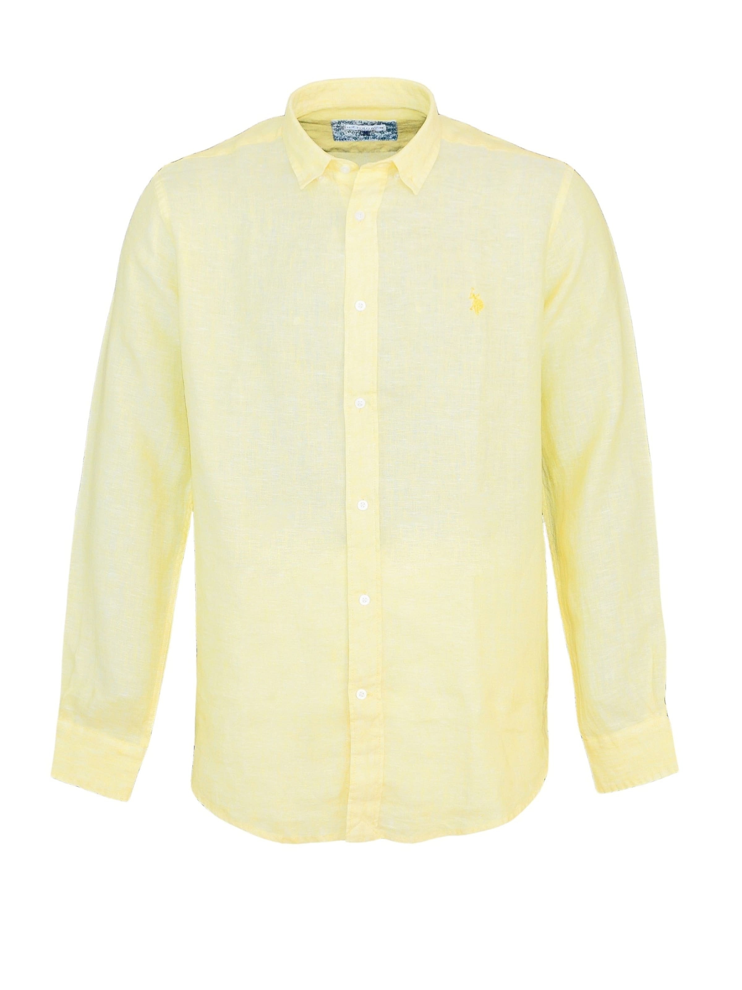 Regular fit Camicia di U.S. POLO ASSN. in giallo: frontale
