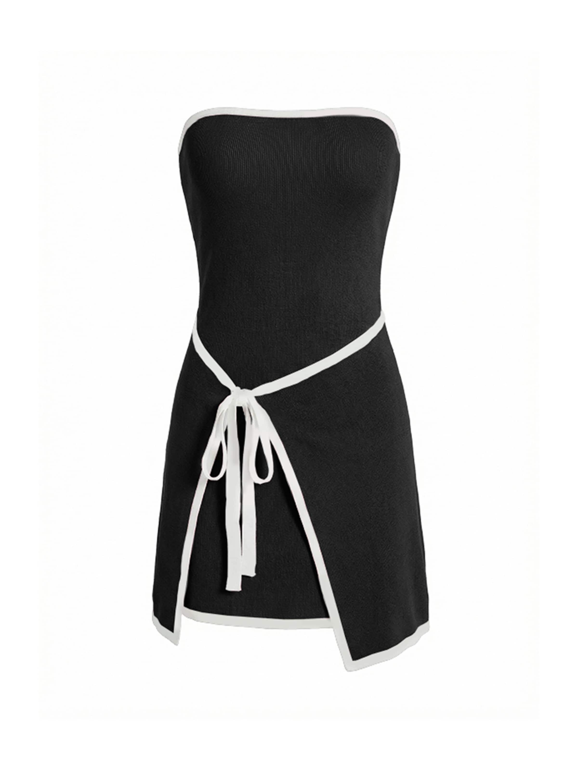 Imily Bela Gebreide jurk in Zwart: voorkant