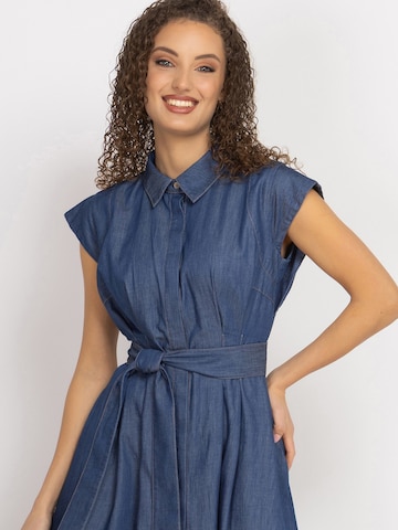 JIORO Blousejurk 'ESSENTIALS' in Blauw