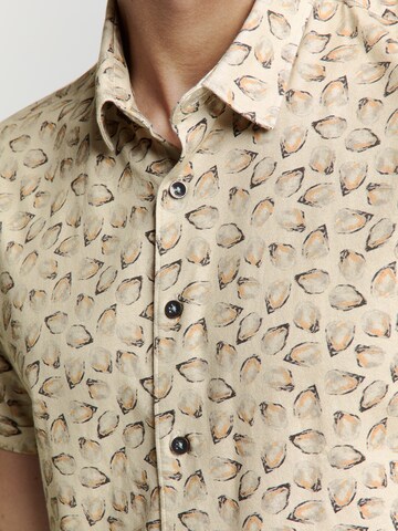 No Excess Regular fit Overhemd in Beige