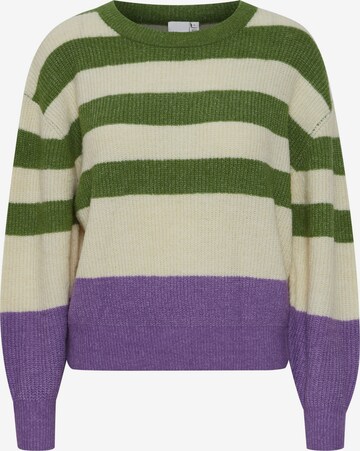 ICHI Sweater in Green: front