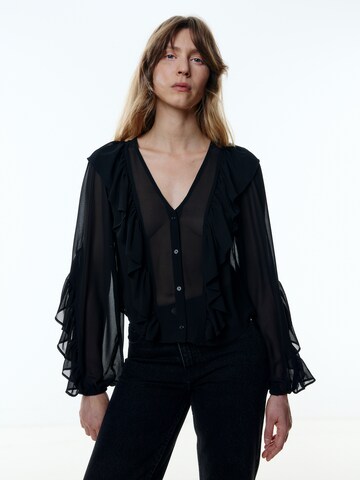 EDITED Blouse 'Ellis' in Zwart: voorkant