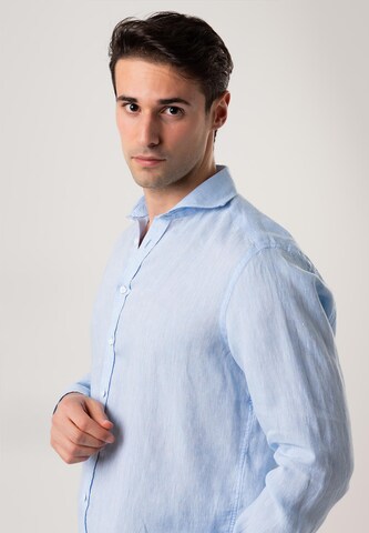 Black Label Shirt Regular fit Button Up Shirt in Blue
