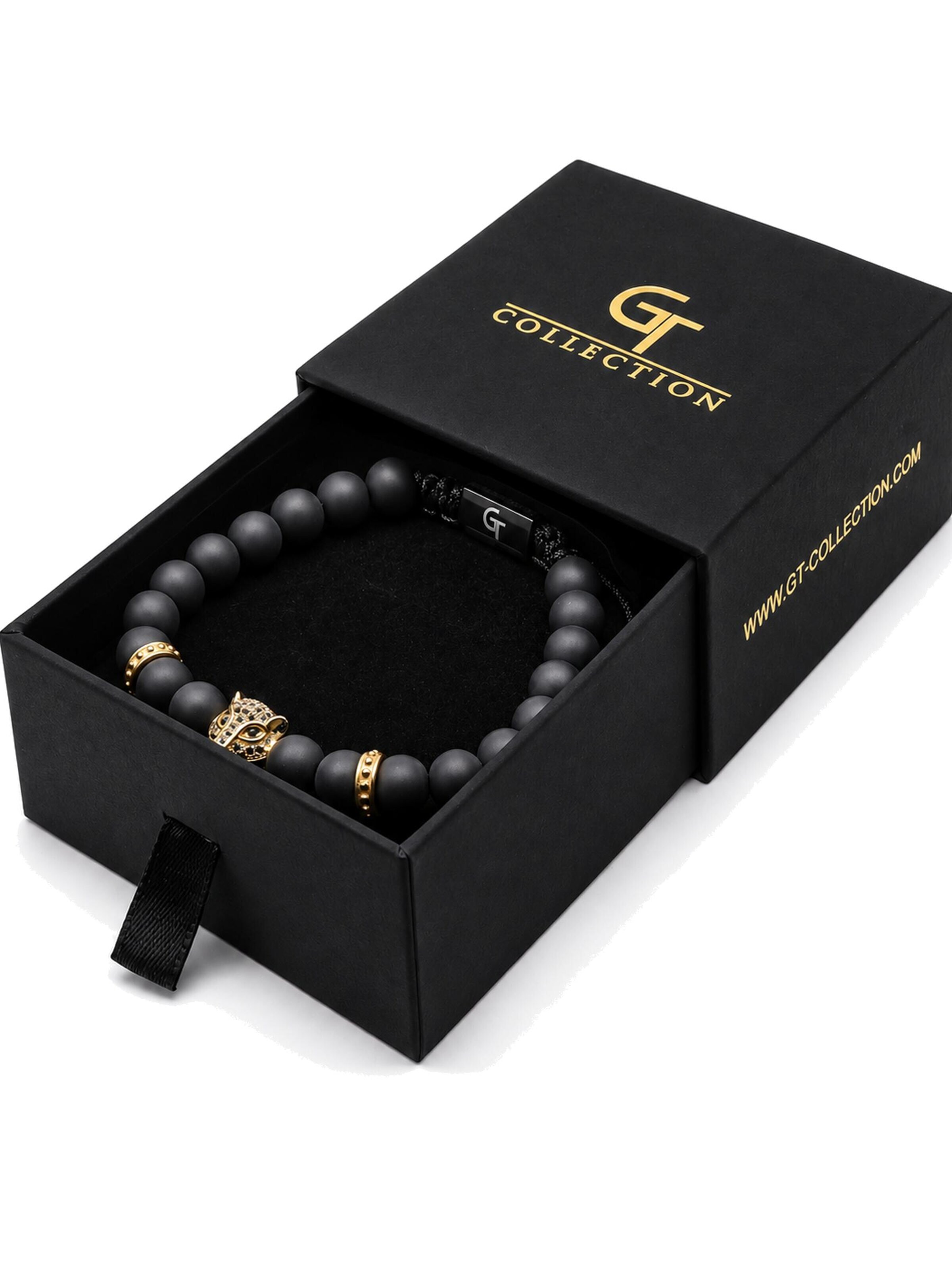 GT Collection Βραχιόλι 'LEOPARD' σε μαύρο