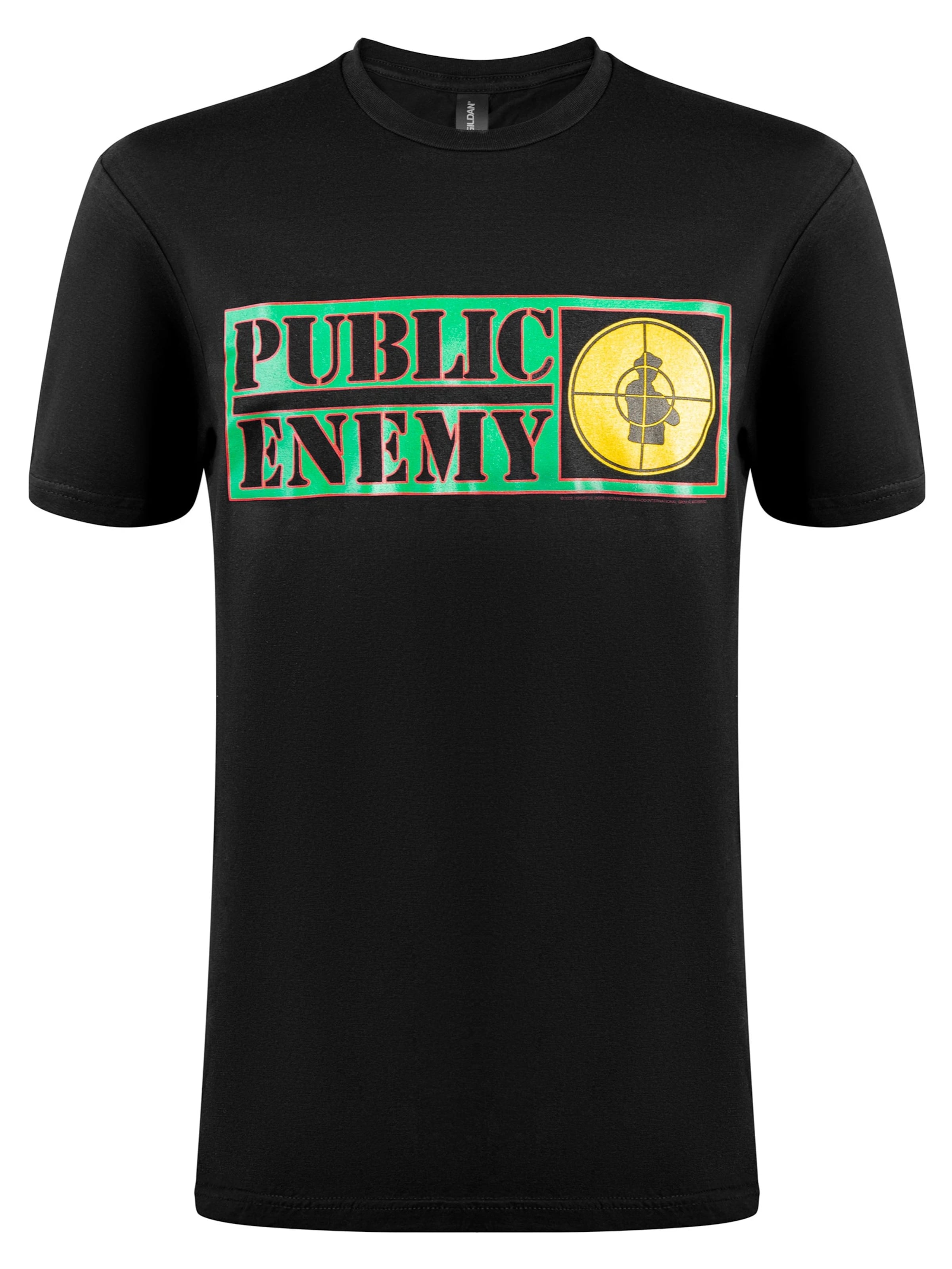 Public Enemy Shirt 'Public Enemy Target T-Shirt' in Black: front