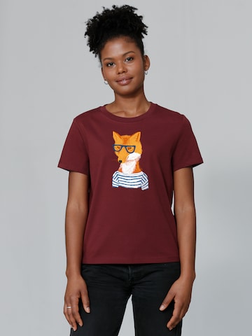 T-shirt ' Fuchs ' Watapparel en rouge : devant