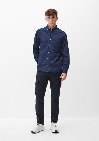 s.Oliver Regular fit Button Up Shirt in Blue