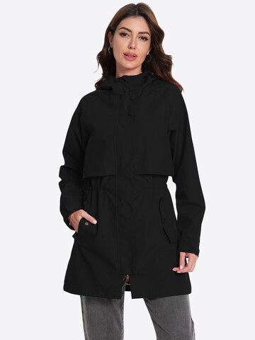 ATLASLAVA Outdoormantel 'Waterproof Outdoor Jacket'‌‌‌‌‌‌‌‌ in Schwarz: Vorderseite