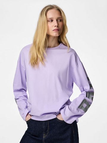 T-shirt ' Ria Fany ' PIECES en violet : devant