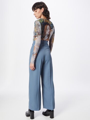 Grace & Mila Wide leg Pleated Pants 'GEORGES' in Blue