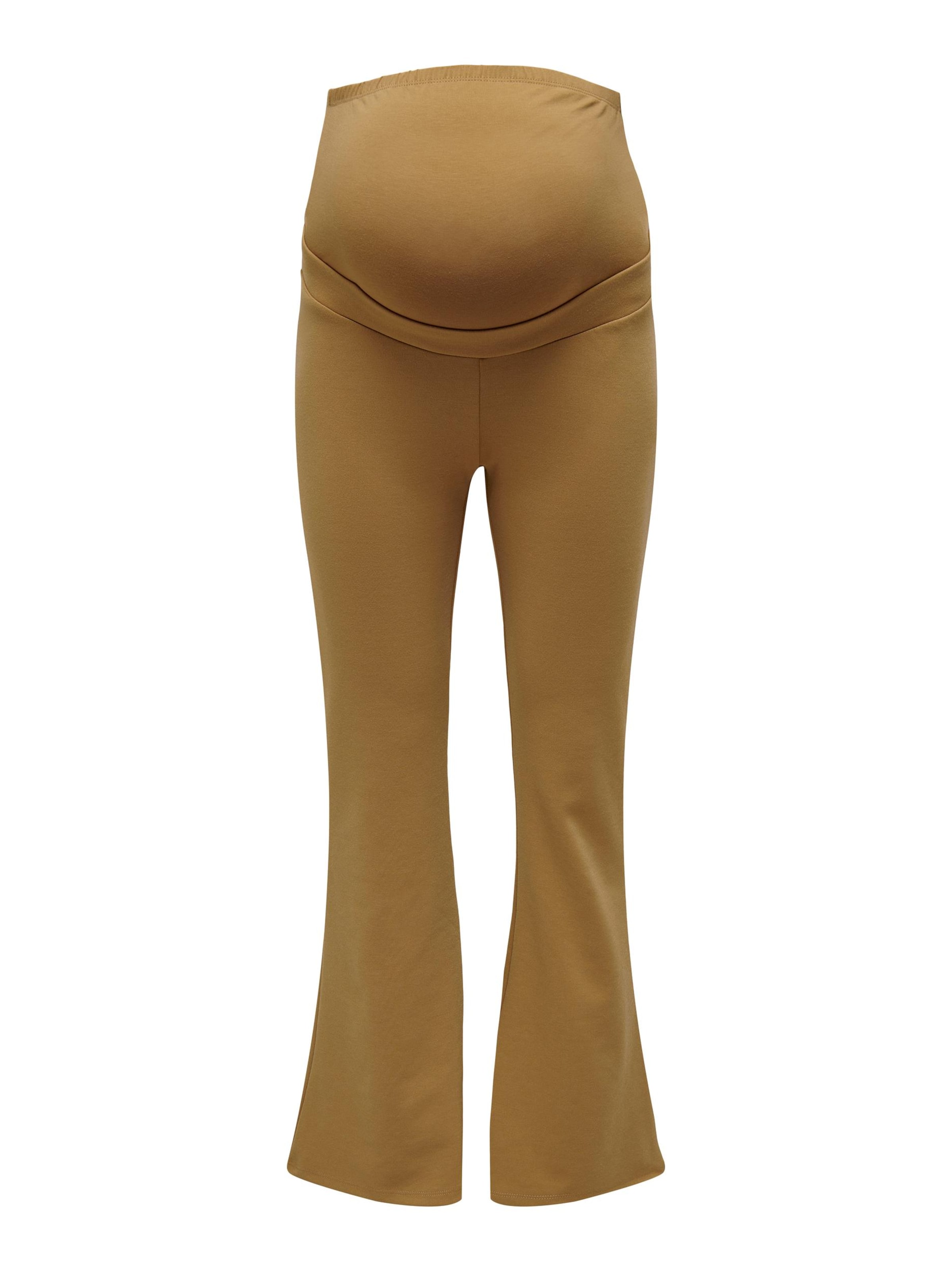 Only Maternity Flared Bukser 'FEVER' i brun