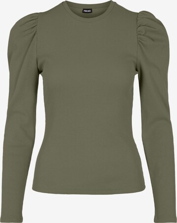 PIECES Shirt 'Anna' in Groen: voorkant