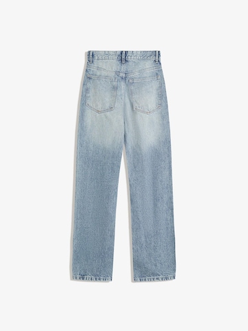 Bershka Zvonové kalhoty Džíny – modrá