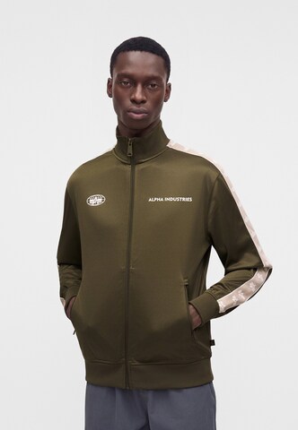 Veste de survêtement ALPHA INDUSTRIES en vert : devant