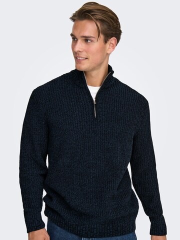 Only & Sons Sweater 'ONSJoin' in Blue