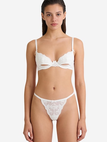 L.BEV Balconette Wäsche-Sets 'Eleganza Bianca Set' in Weiß