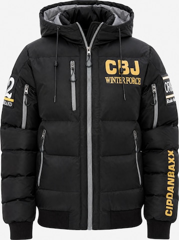 CIPO & BAXX Winterjacke Steppjacke CM233 in Schwarz: Vorderseite