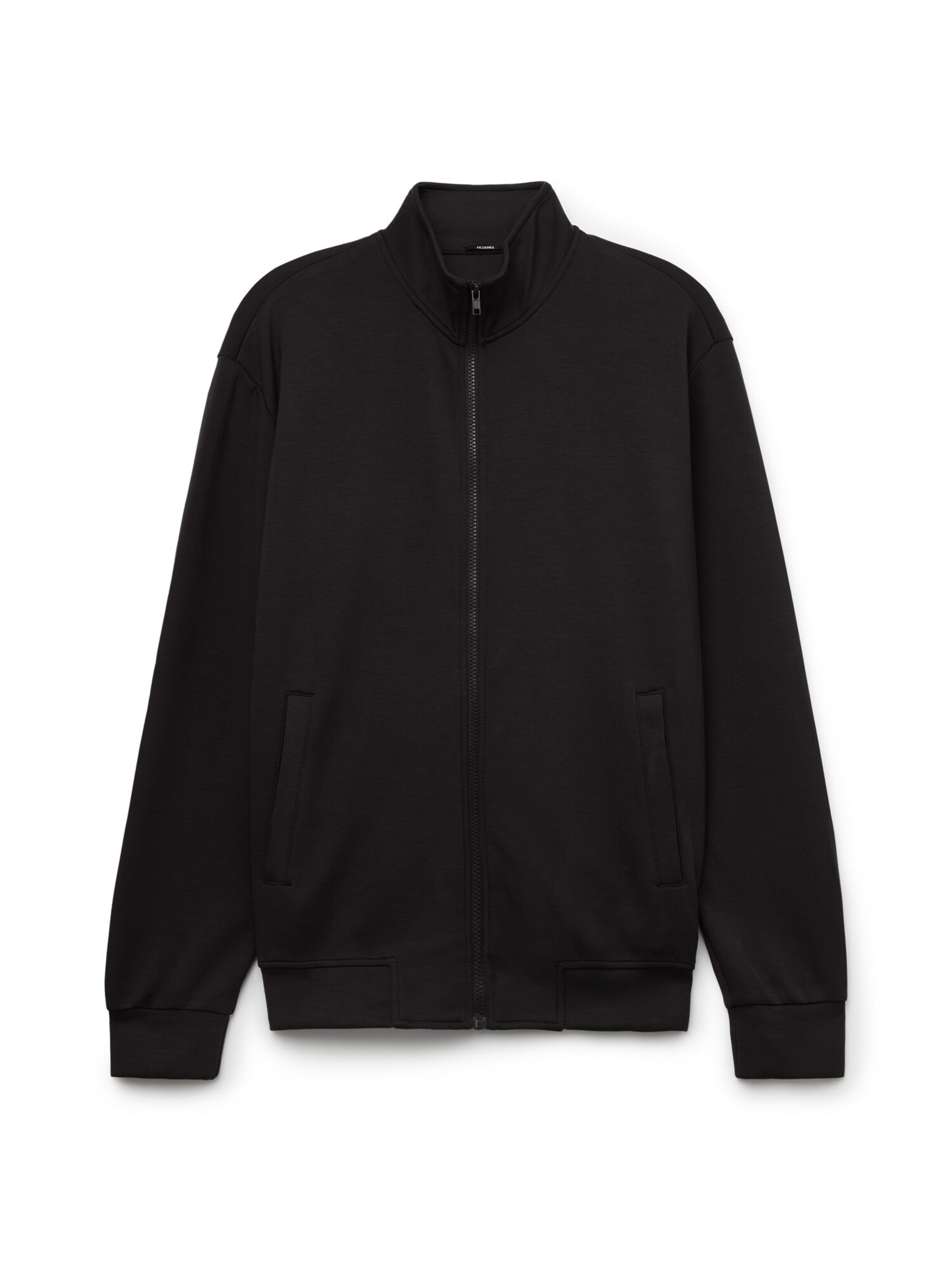 Tezenis Zip-Up Hoodie in Black: front