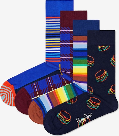 Șosete Happy Socks pe albastru / albastru noapte / mai multe culori / roșu bordeaux, Vizualizare produs