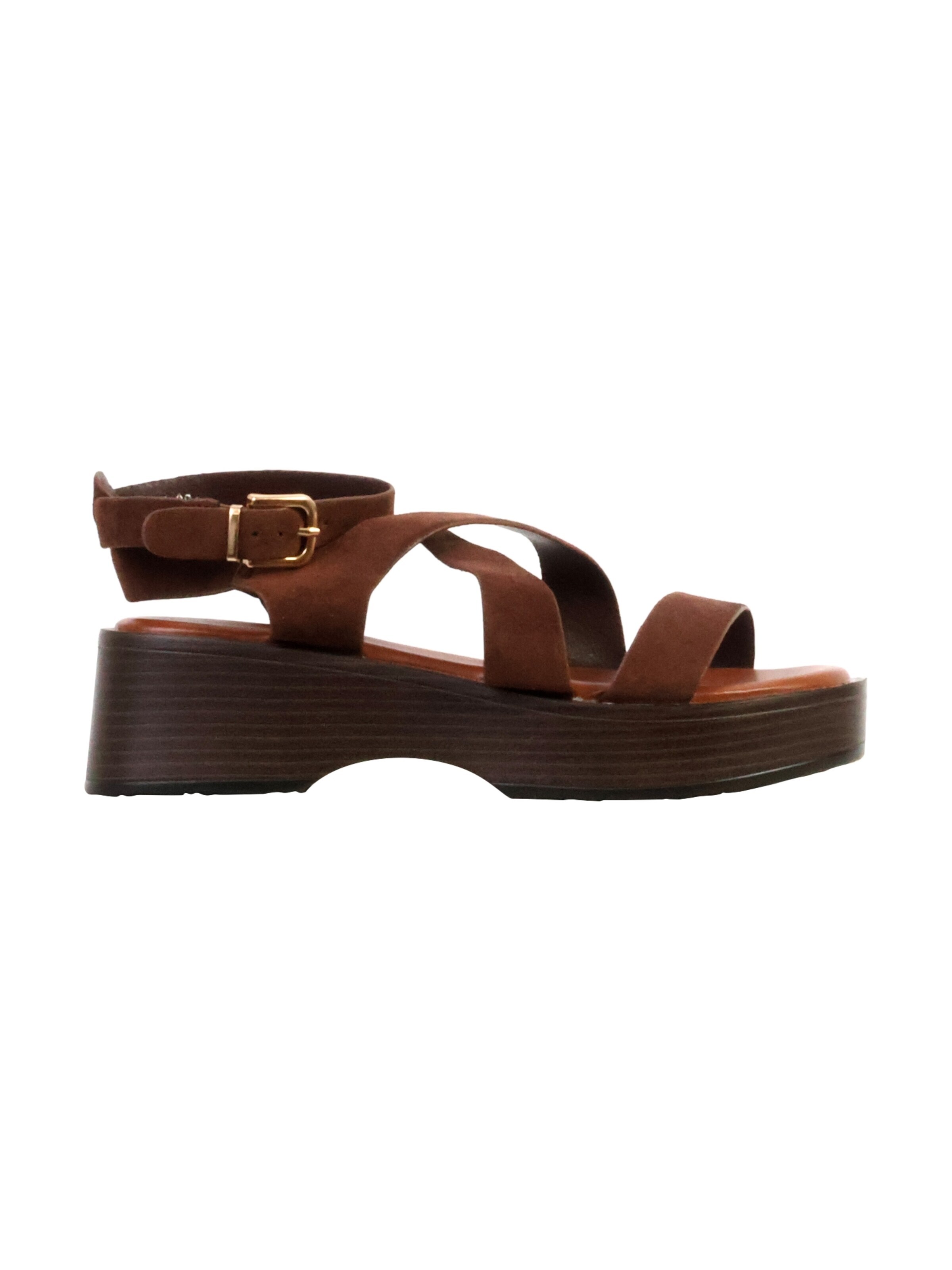 Sandales 'Joalice Sandalen mit Keilabsatz zum Hineinschlüpfen' Super Mode en marron