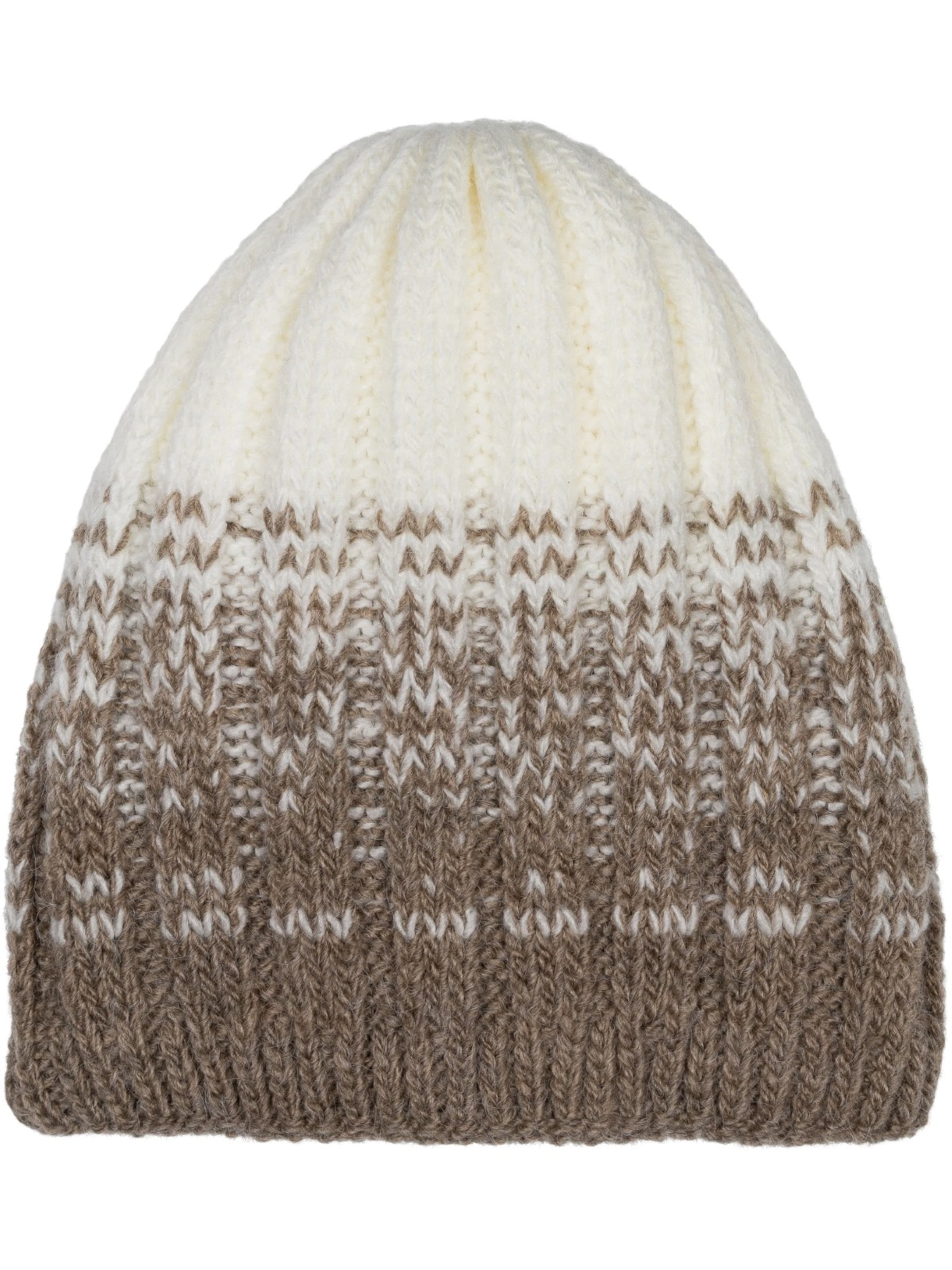 styleBREAKER Mütze 'Strickmütze Farbverlauf mit Thermo-Fleece'‌‌‌‌‌‌‌‌ in Braun