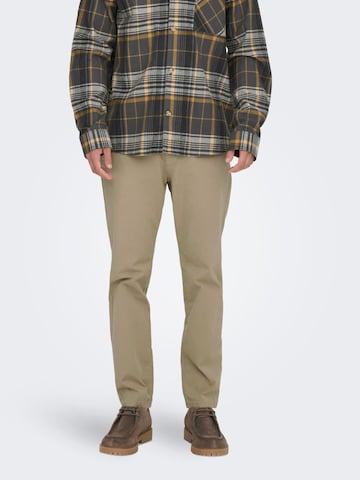 Only & Sons Regular Broek in Beige
