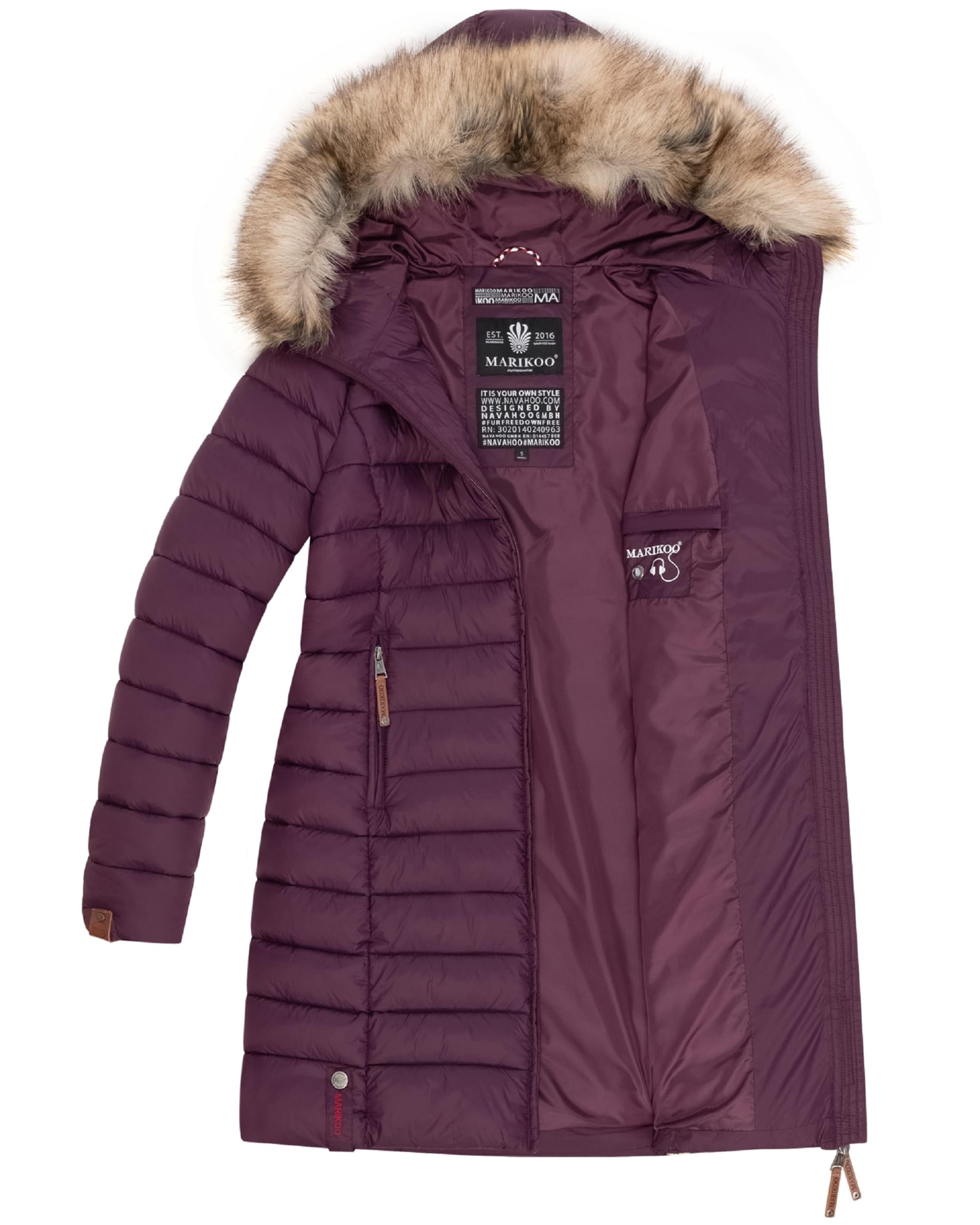 purpurinė MARIKOO Žieminis paltas 'Rose'