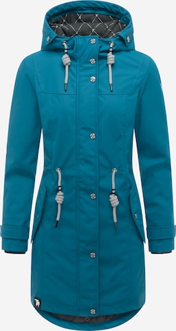 Peak Time Raincoat in Blue: front