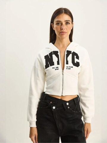 Giacca di felpa di Bianco Lucci in bianco: frontale