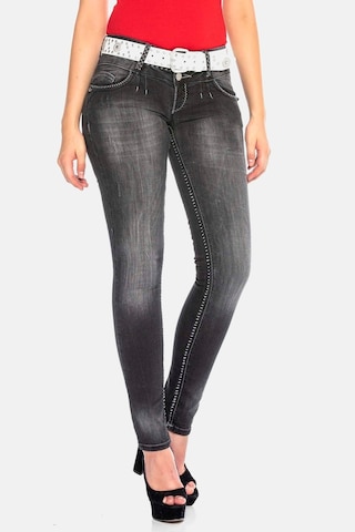 CIPO & BAXX Slim fit Jeans in Black: front