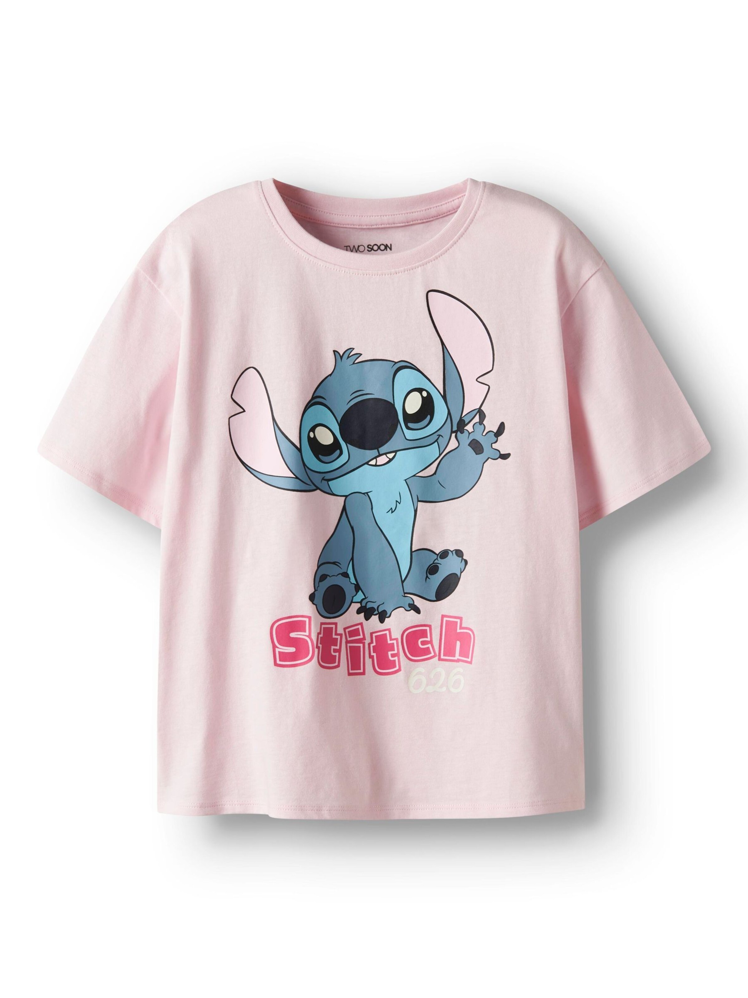 TWO SOON Футболка 'Stitch' в Ярко-розовый
