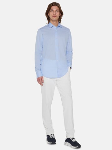 Boggi Milano Slim fit Zakelijk overhemd in Blauw