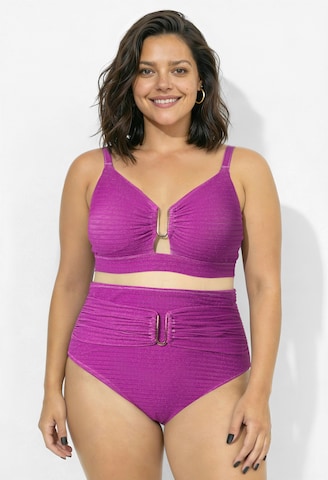 Ulla Popken Triangel Bikini in Pink: Vorderseite