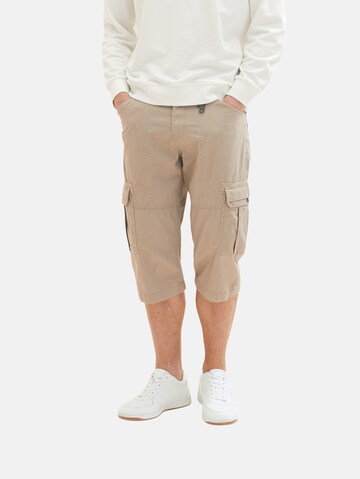 regular Pantaloni cargo di TOM TAILOR in beige: frontale