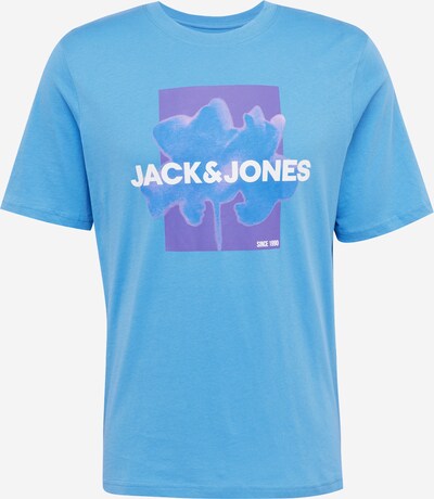 Marškinėliai 'FLORALS' iš JACK & JONES, spalva – mėlyna / purpurinė / balta, Prekių apžvalga