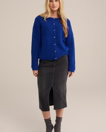 WE Fashion Knit cardigan in Blue