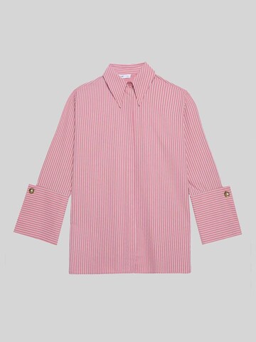 T-shirt 'Striped Shirt With Wide Cuffs' Touché Privé en rose : devant