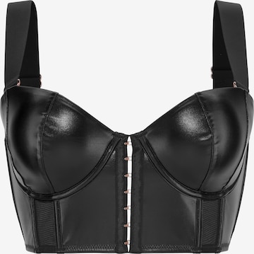 PETITE FLEUR GOLD - Corset en negro: frente