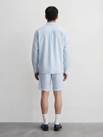 Burocs Regular Pants 'Seersucker' in Blue