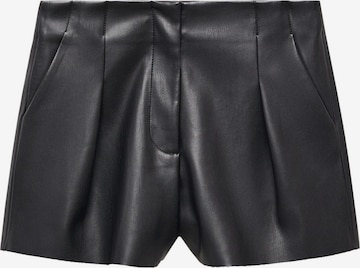 MANGO Loosefit Élére vasalt nadrágok 'LAOS' - fekete: elől