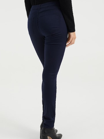 WE Fashion Skinny Jeans in Blauw