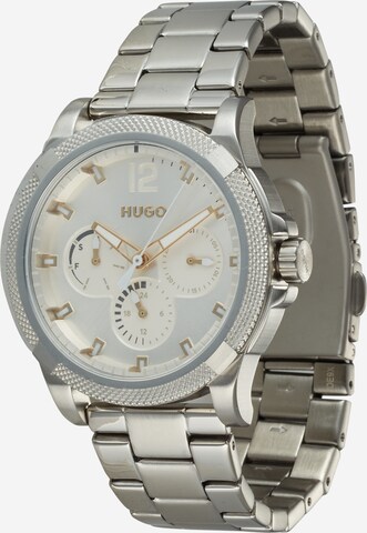 HUGO - Reloj analógico en plata: frente