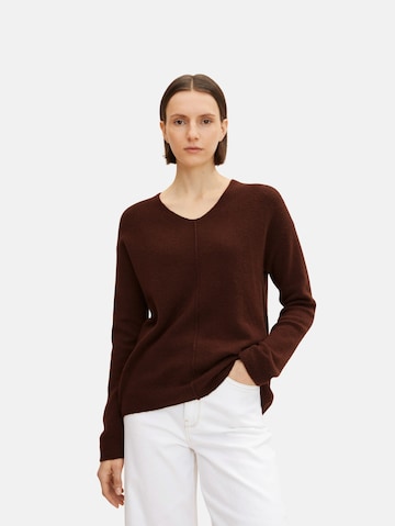 TOM TAILOR Sweater in Brown