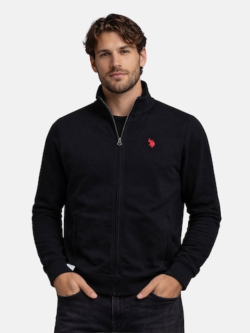 U.S. POLO ASSN. Sweatjacke in Schwarz: Vorderseite
