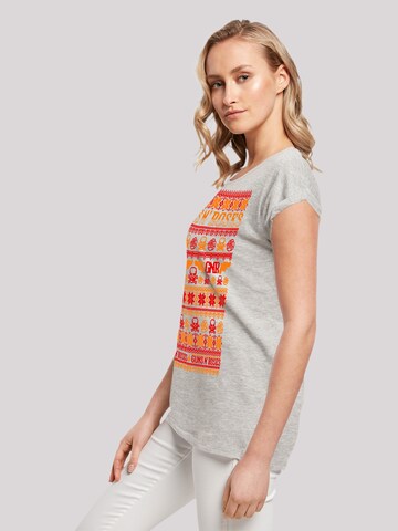 F4NT4STIC Shirt 'Guns And Roses Christmas' in Grijs