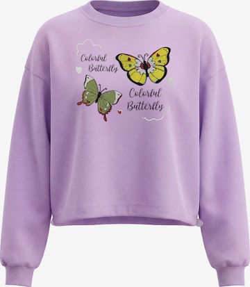 Sweat-shirt MYMO en violet : devant