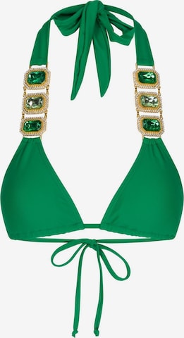 Moda Minx Triangel Bikinitop 'Boujee' in Groen: voorkant