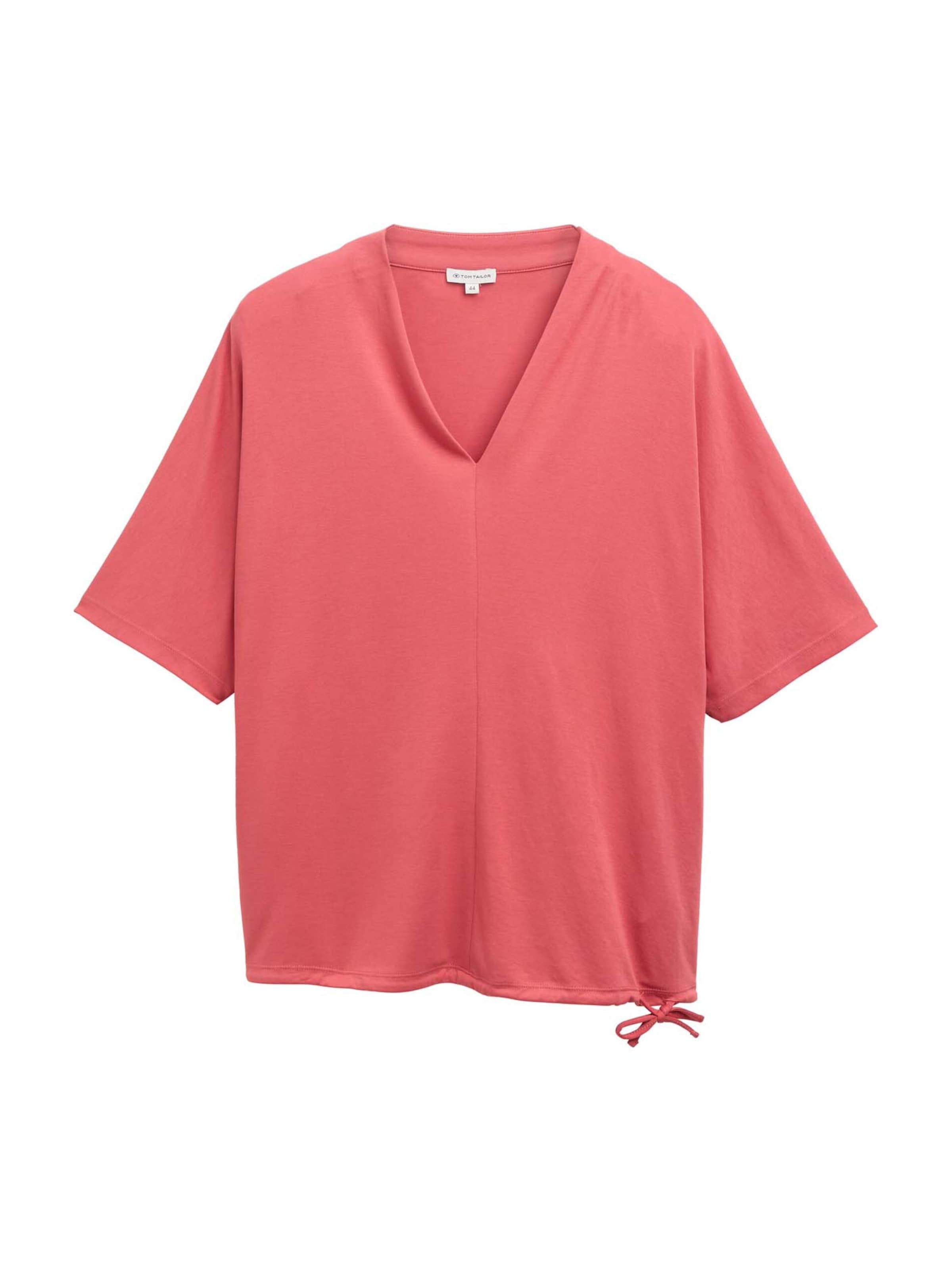 raudona Tom Tailor Women + Marškinėliai: priekis