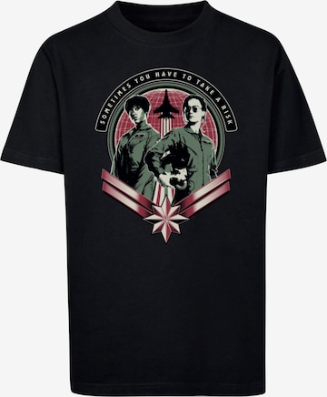 ABSOLUTE CULT T-Shirt 'Captain Marvel - Take A Risk' in Schwarz: predná strana