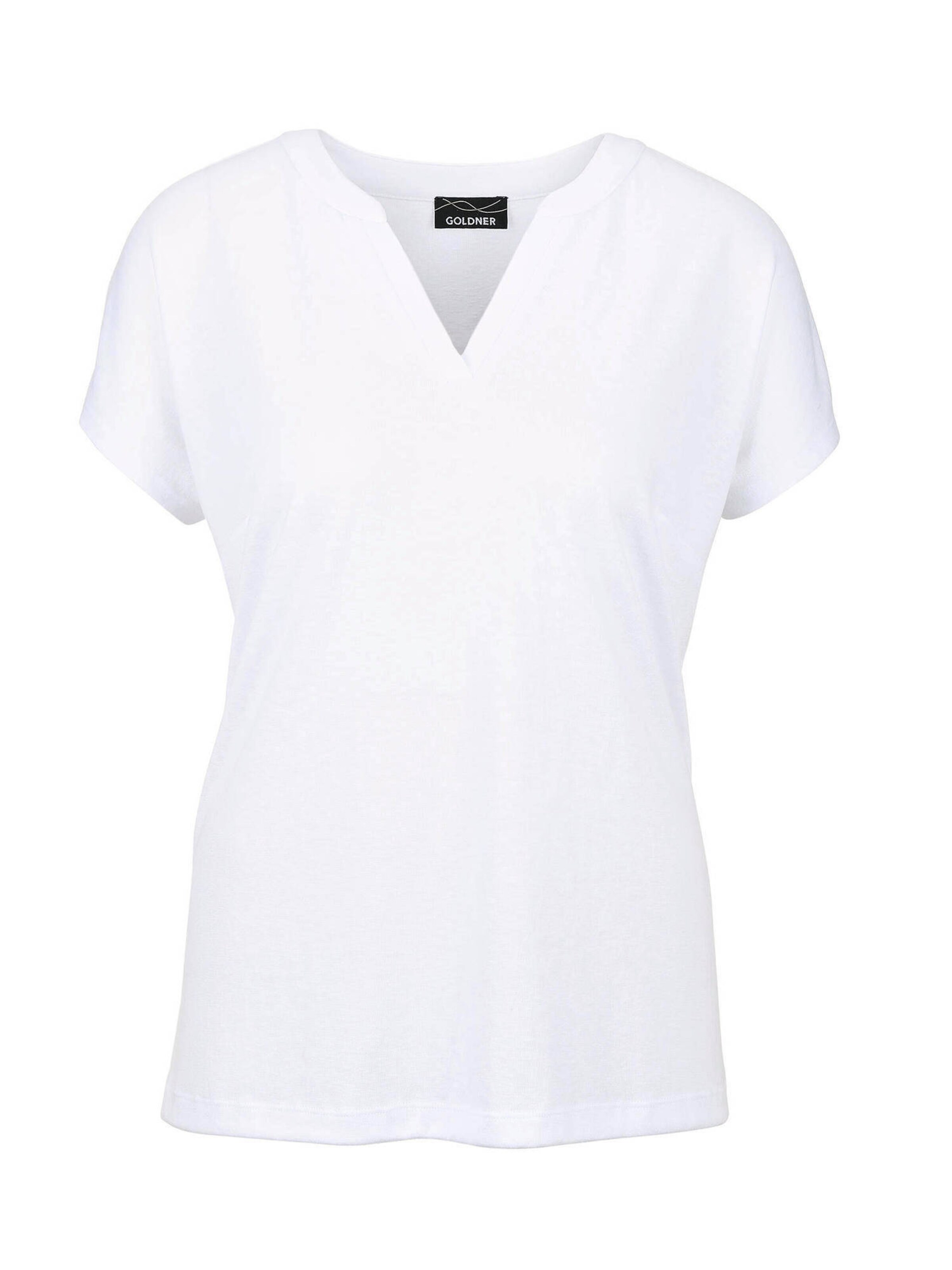 Goldner T-shirt en blanc, Vue avec produit